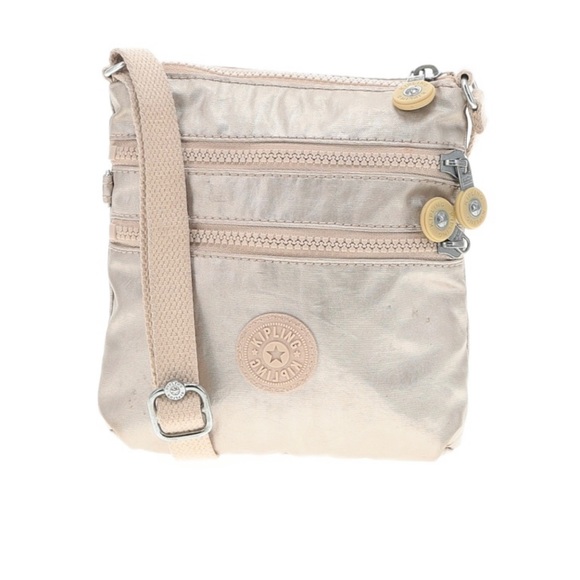 ๐ Gold (Metallic) Kipling Crossbody Purse (great condition)!! - Picture 2 of 7